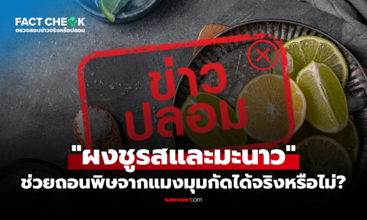 ผงชูรสและมะนาว ช่วยถอนพิษแมงมุมได้จริง? ตรวจสอบข้อมูลที่คนแชร์กันในโซเชียล