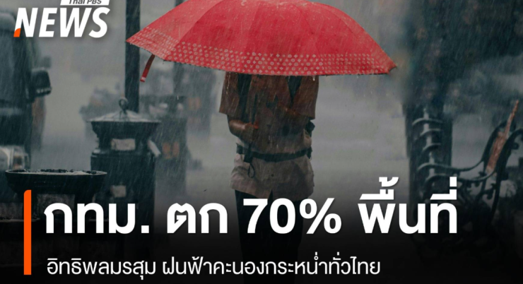 สภาพอากาศวันนี้: ฝนฟ้าคะนองทั่วไทย ระวังน้ำท่วมฉับพลัน